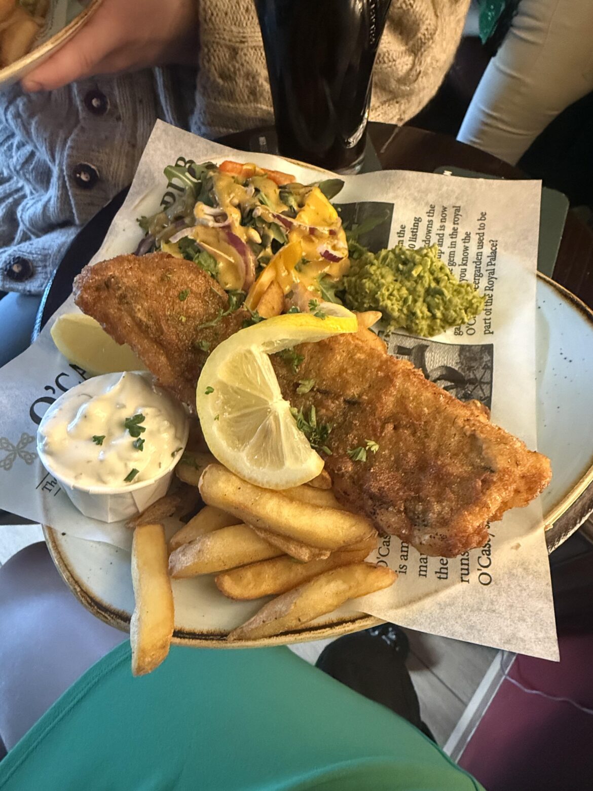 Fish & chips at O’Caseys Irish Pub in The Hague 🇳🇱