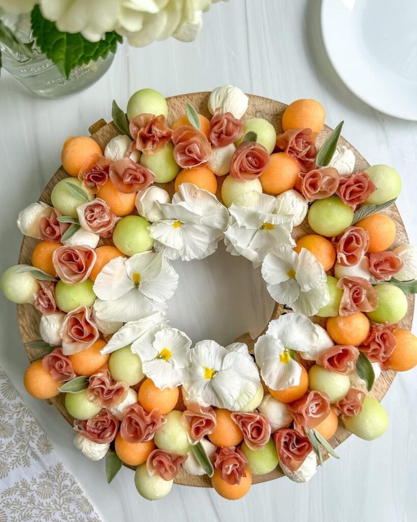 Prosciutto Melon Wreath π©·π€ Prosciutto Melon Wreath π©·π€