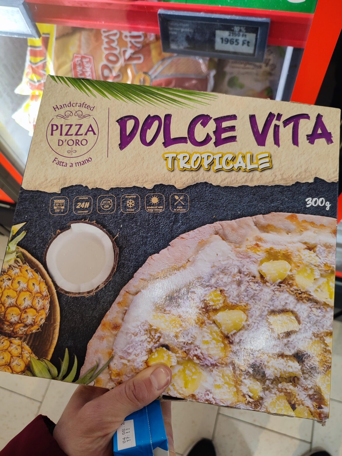 Frozen pineapple and coconut pizza anyone?