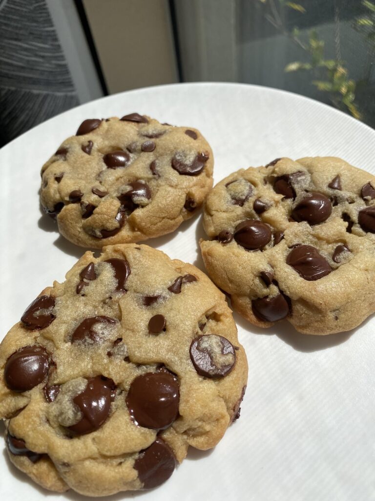 I made homemade brown butter chocolate chip cookies !!!