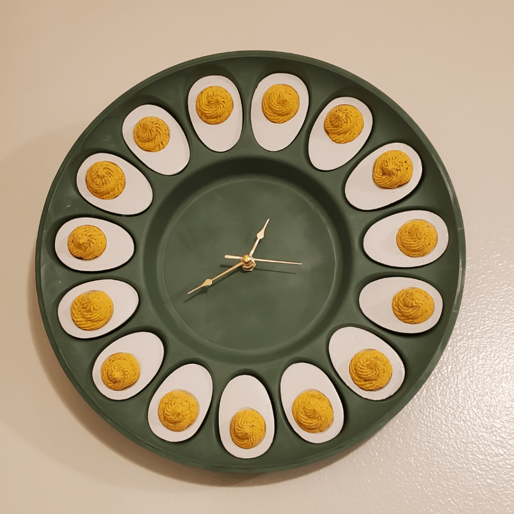 Someone made this deviled egg clock- not sure if it counts here but it’s funny