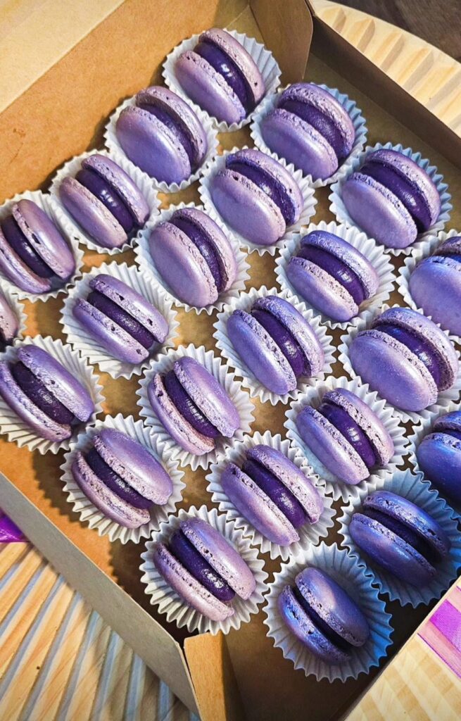 Ube Macarons with Ube Ganache