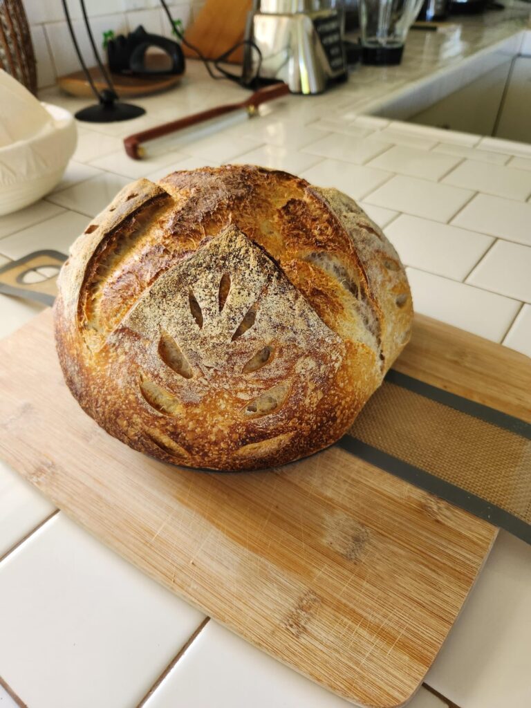 My first 85% hydration loaf, not bad, huh?
