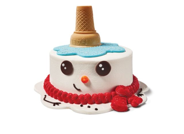 Baskin Robbins snowman cake