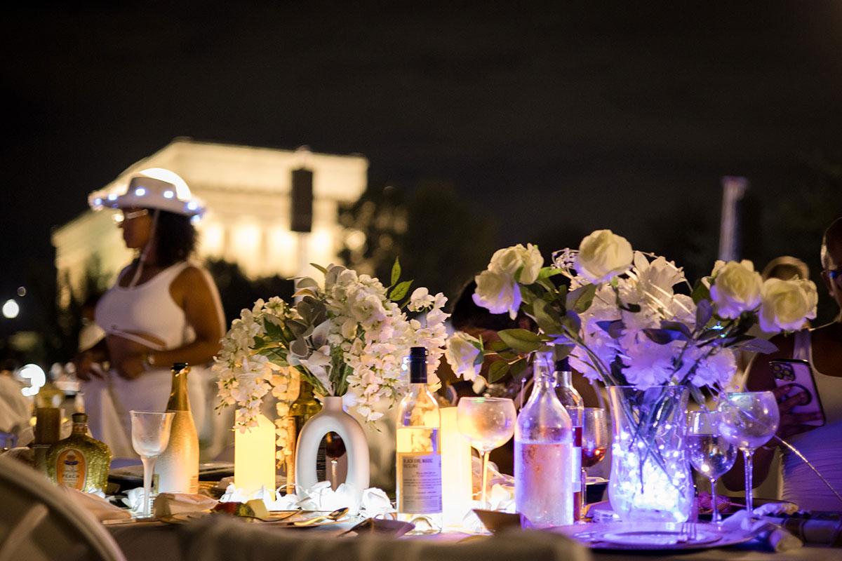Tablescape at Diner en Blanc