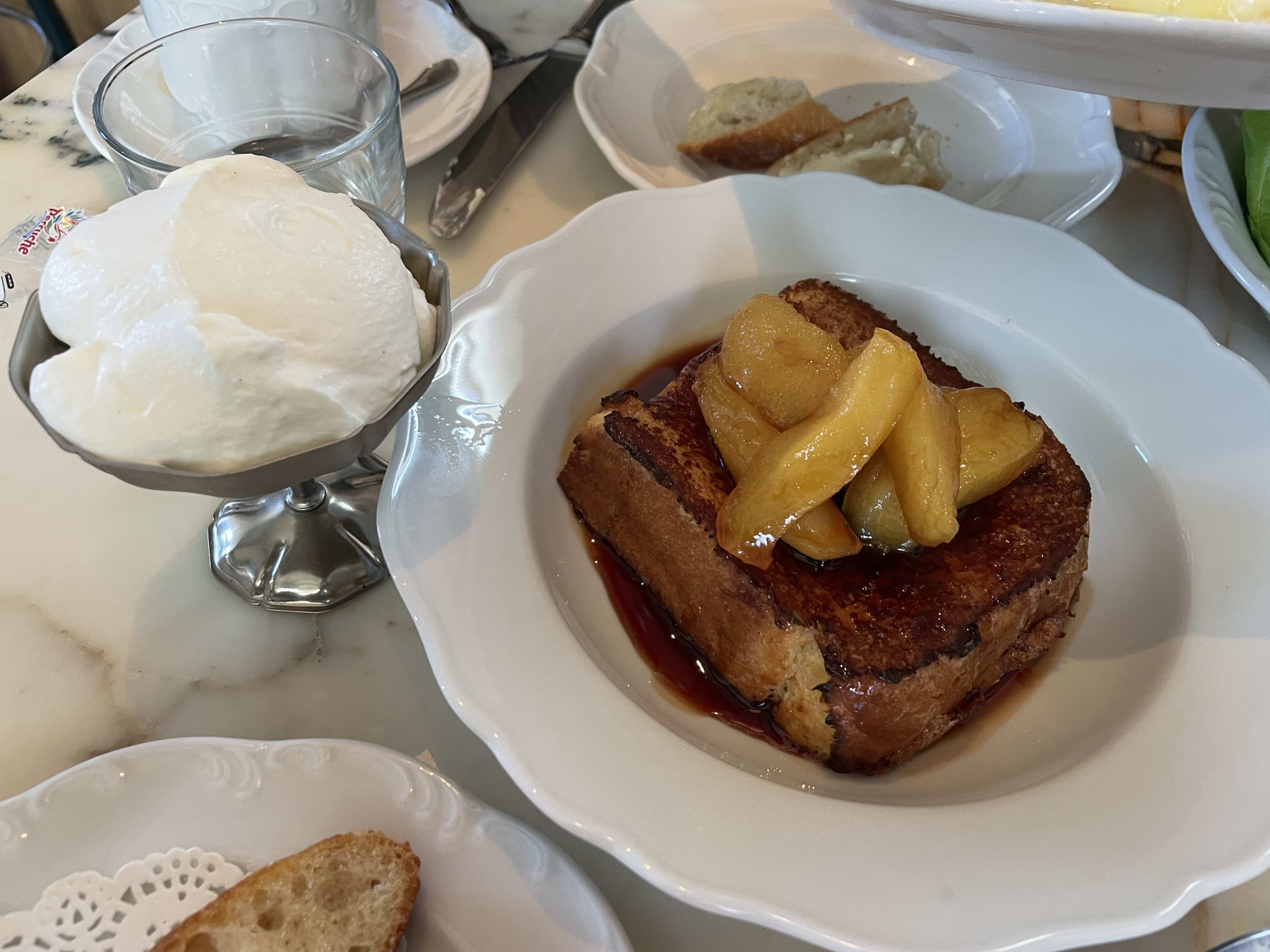 The pain perdu and whipped cream from Bon Délire
