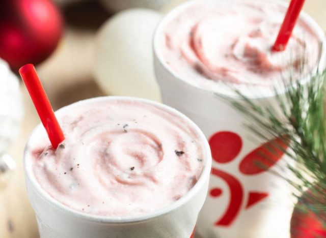 Chick-fil-A Peppermint Chip Milkshake