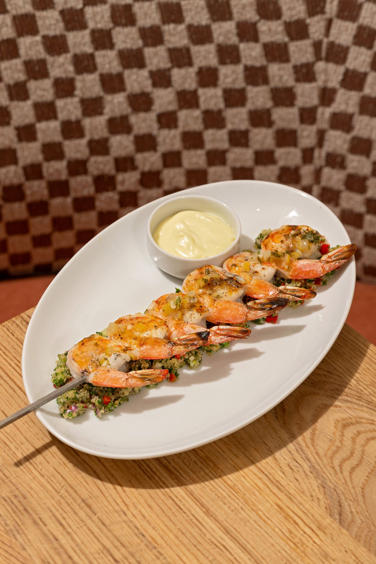 Wild Mexican white shrimp at Attagirl in Hermosa Beach.