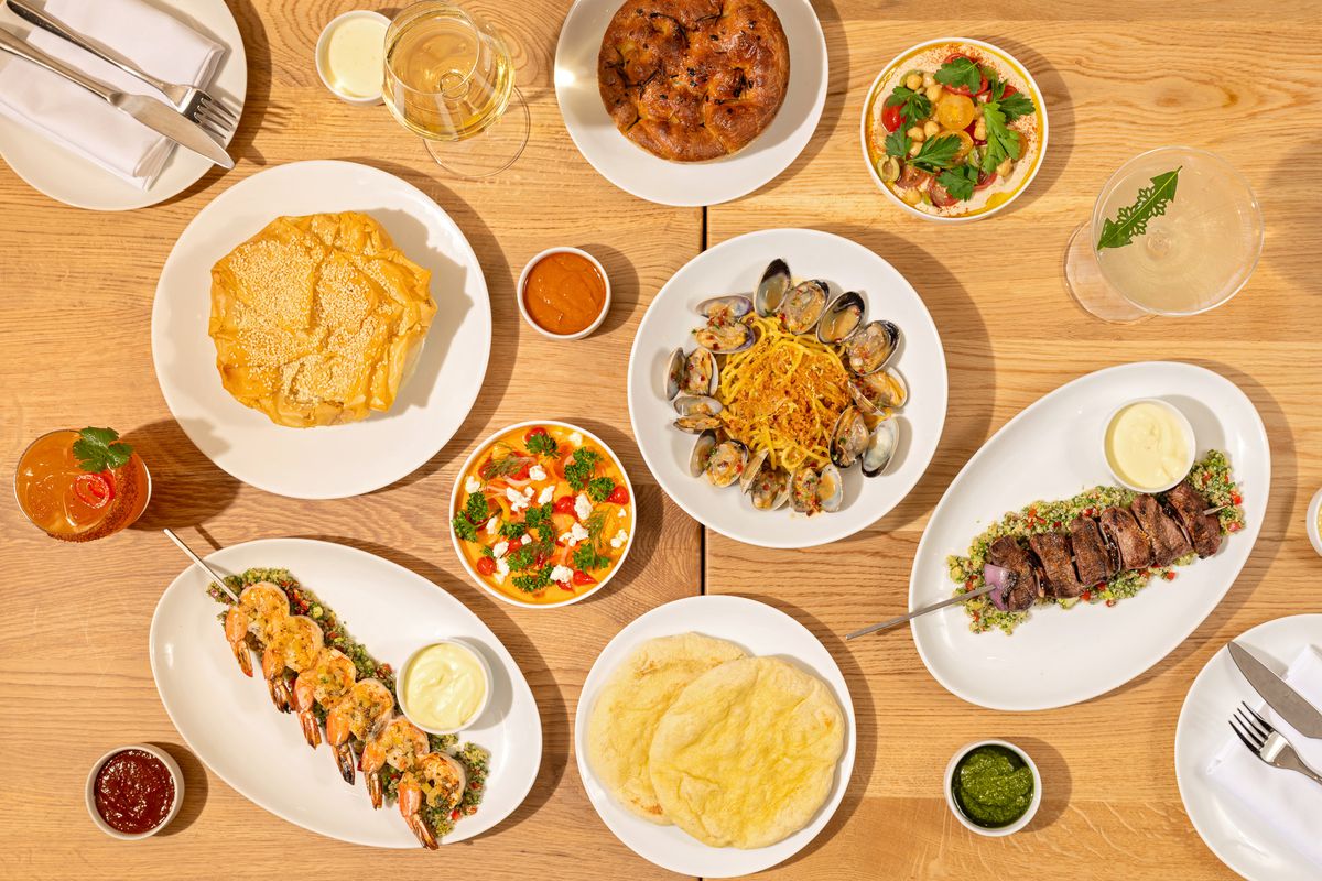 Focaccia, pasta, skewers, dips, and more at Attagirl in Hermosa Beach.