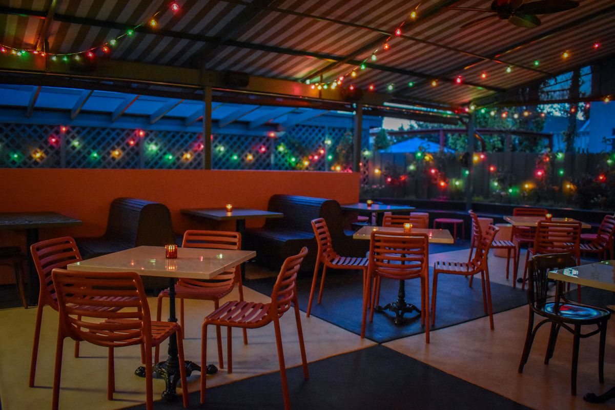 Patio at Due Fiori in Long Beach.