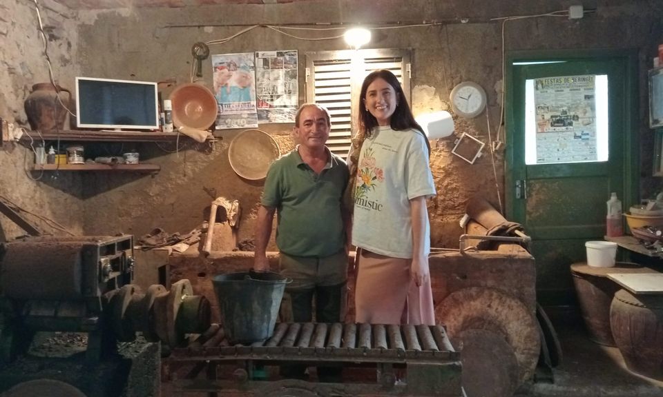 Anna with Antonio Mestre, the Herdade do Sobroso vineyard