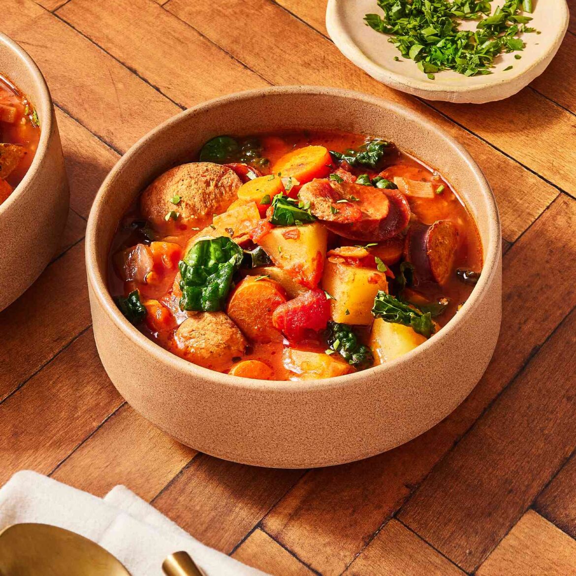 Slow-Cooker Kale & Sausage Stew