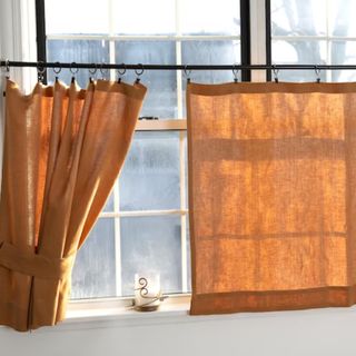 Linen cafe curtains (cinnamon) 13