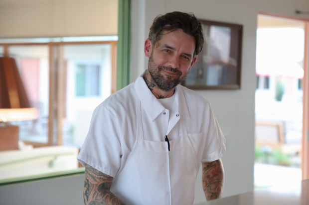 Michelin-starred chef Philip Pretty at Olive & Rose on Friday,...