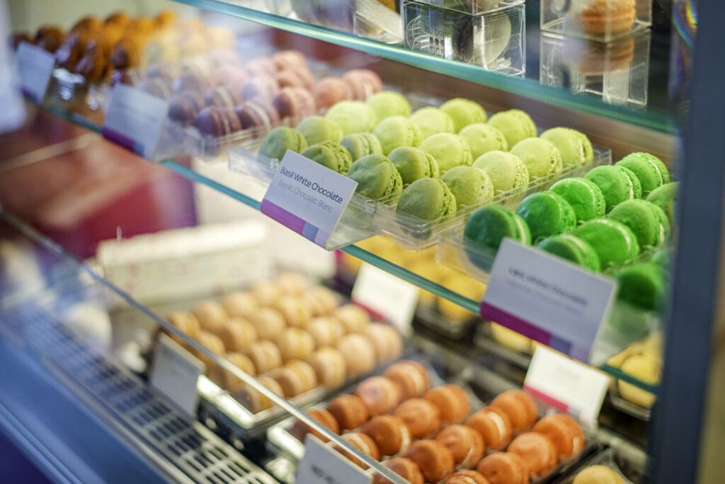 a variety of fruit on display in a store
