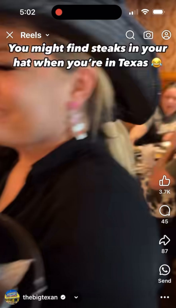 Here, have your steak in a big dumb hat.