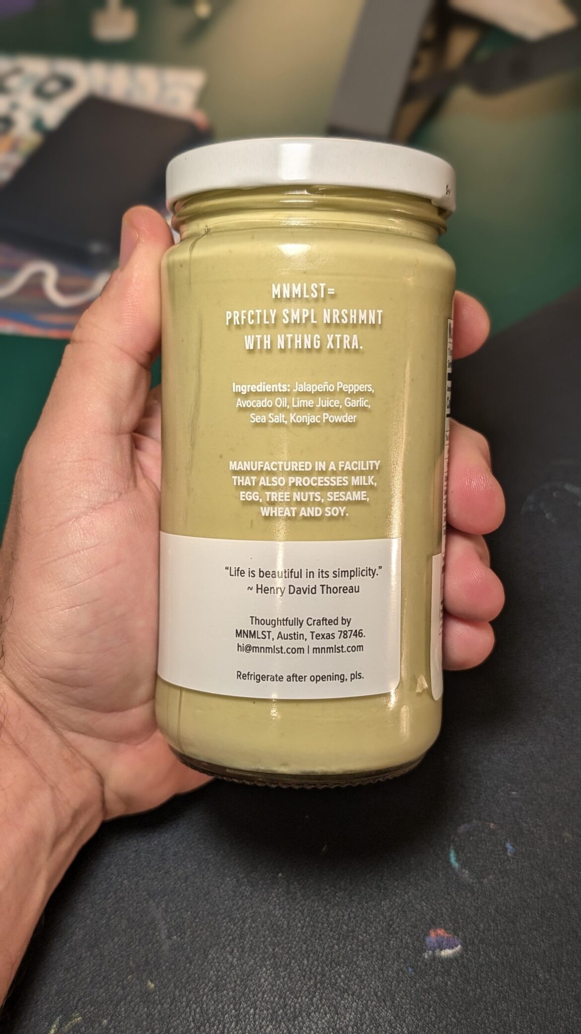 I love the salsa Dona from Taco deli but the wife and I are trying to avoid seed oils as much as possible and it's made with canola oil. We gave this version - made by an ATX company with avocado oil - a shot and it's actually delicious.
