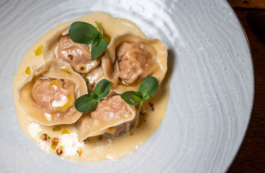Ravioli Starter at Monsieur P in Lyon