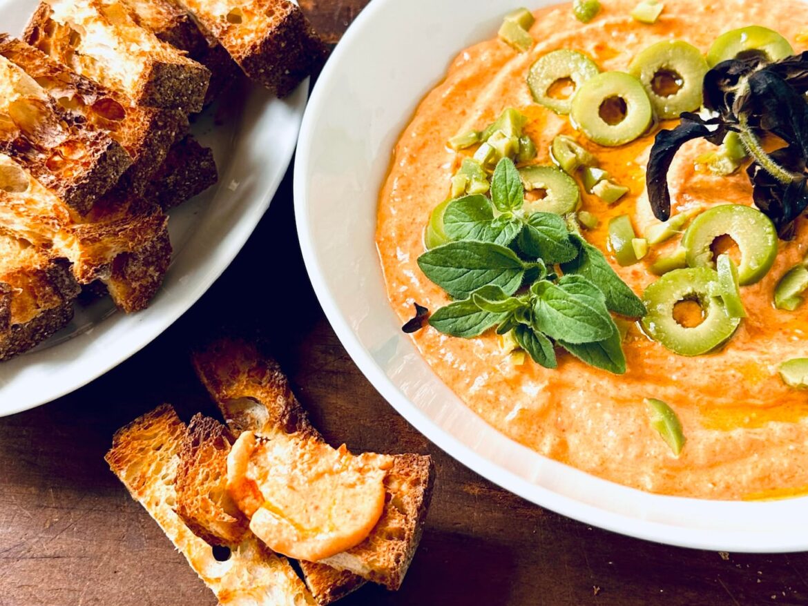 Red Pepper Tartinade from “Bohème Cooking”.