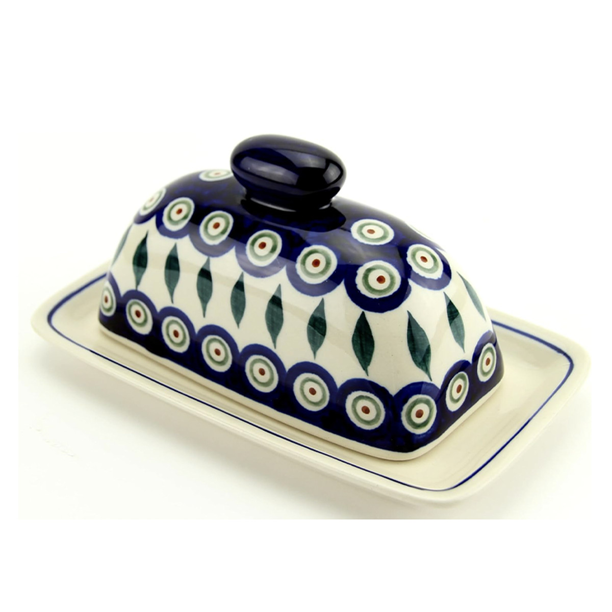 Polish Pottery Market Butter Dish.