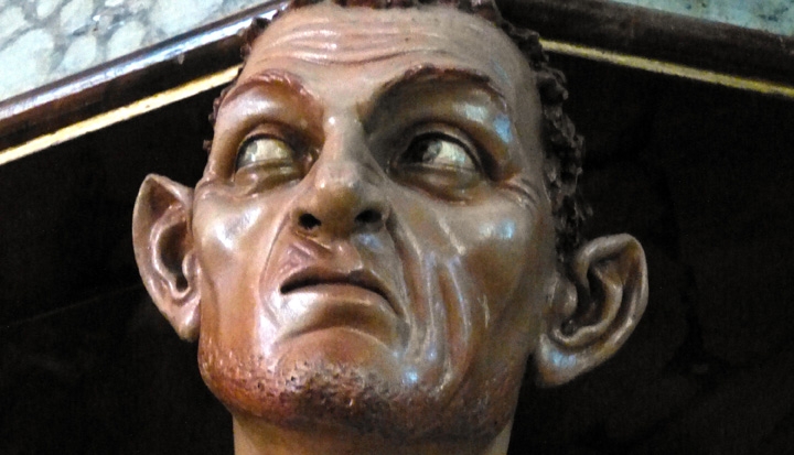 Of sourpusses and vinegar faces Sourpuss Reichenthal_Pfarrkirche_-_Kanzel_7