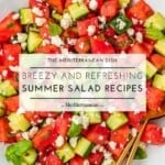 Pin image 1 for the summer salad recipes round up.