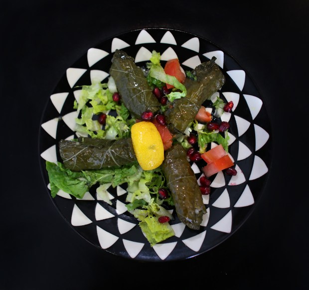 Shibam Mediterranean Cuisine's grape leaves. As seen Wednesday, Jan. 15, 2025. (Stephen M. Katz / The Virginian-Pilot)