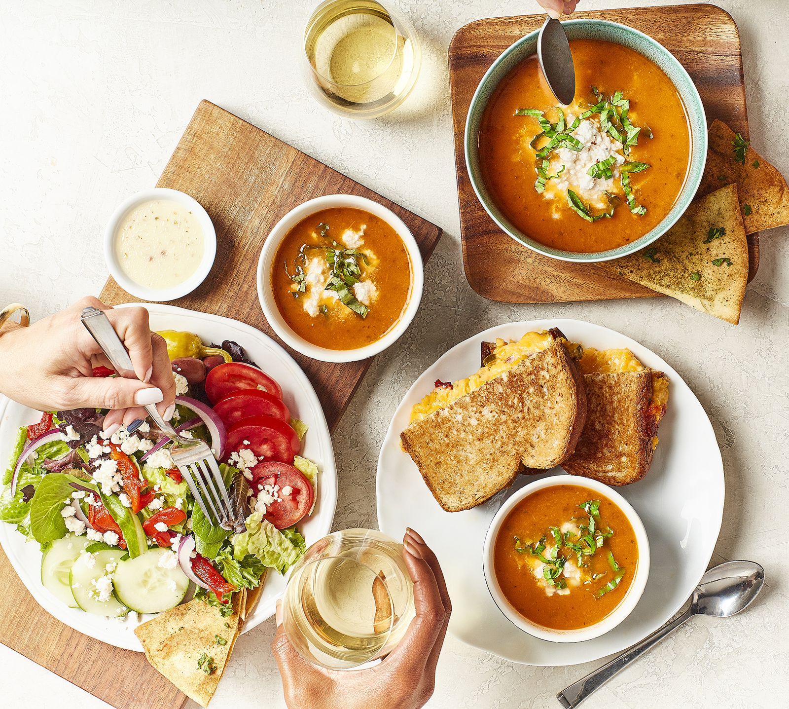 Taziki's Mediterranean Café Launches New Tomato-Basil Soup and Grilled Pimento Cheese