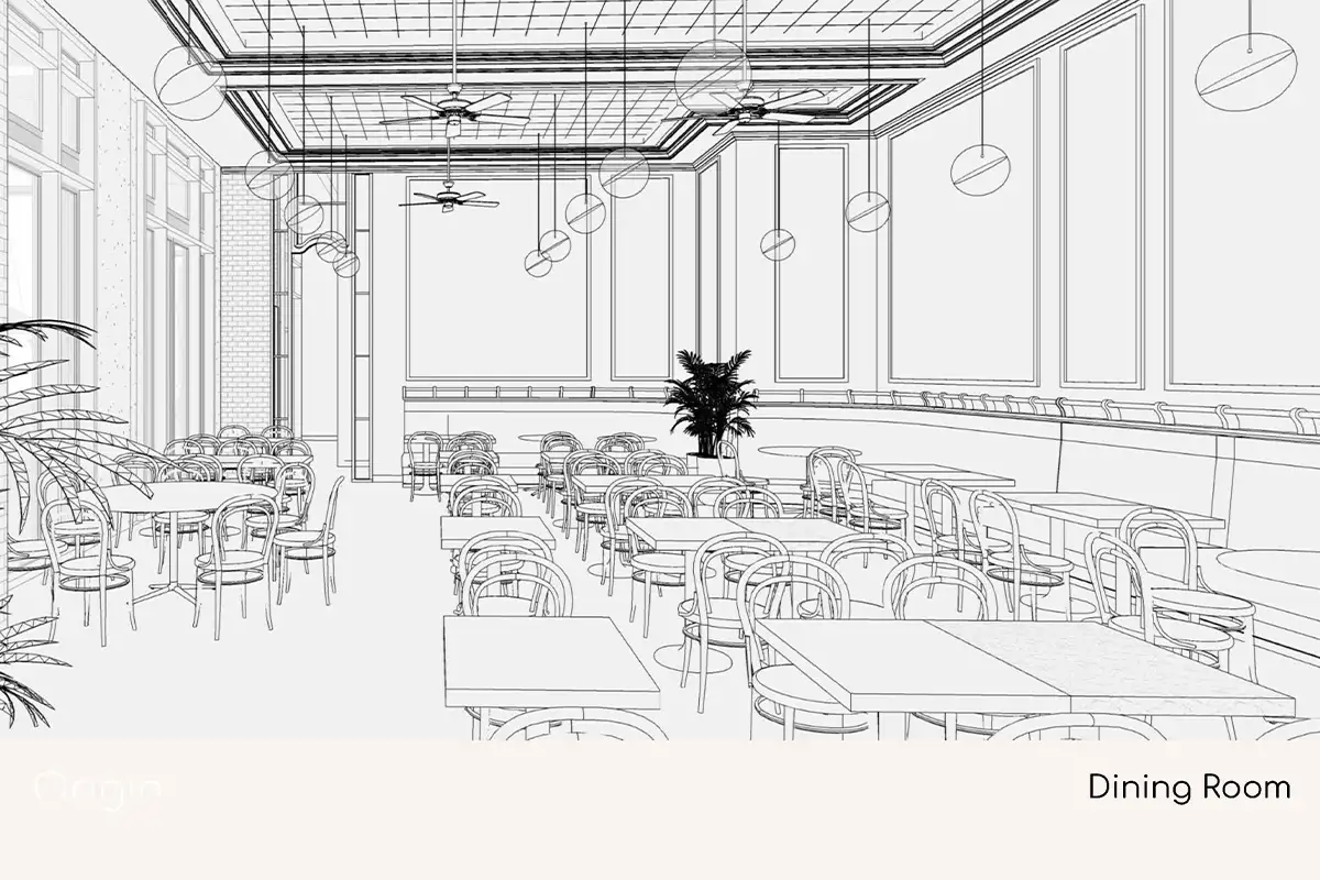 Concept for The Angie's dining room