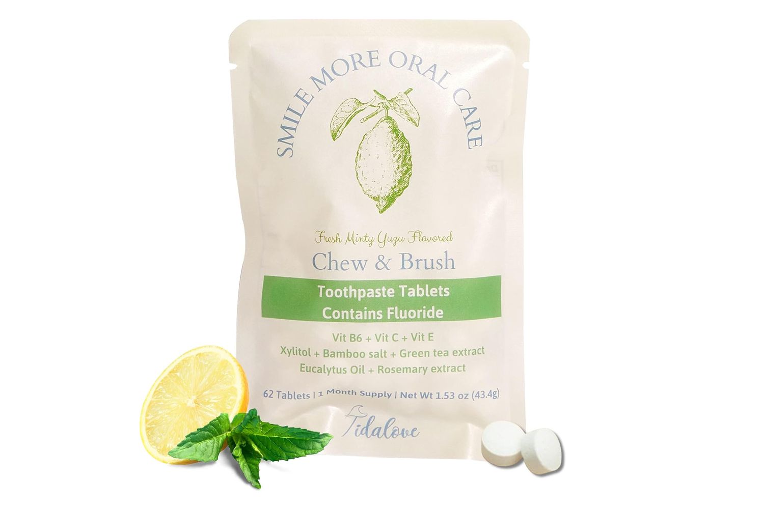 Amazon Tidalove Smile More Toothpaste Tablets with Fluoride