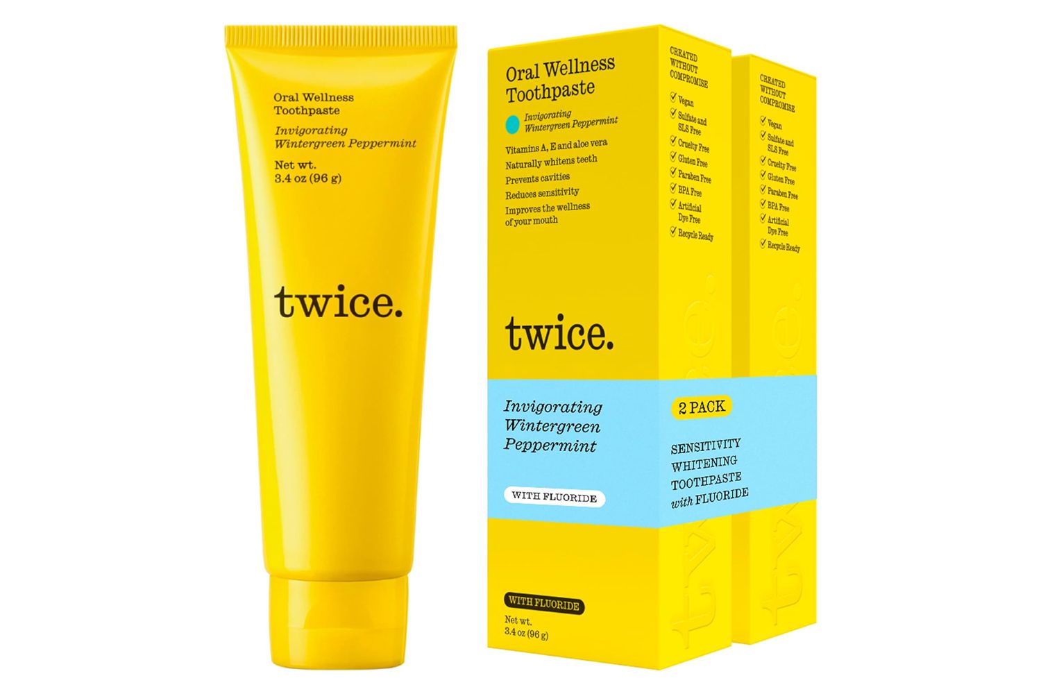 Amazon Twice Oral Wellness Toothpaste with Fluoride
