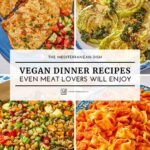 Vegan dinner recipes pin image 1.