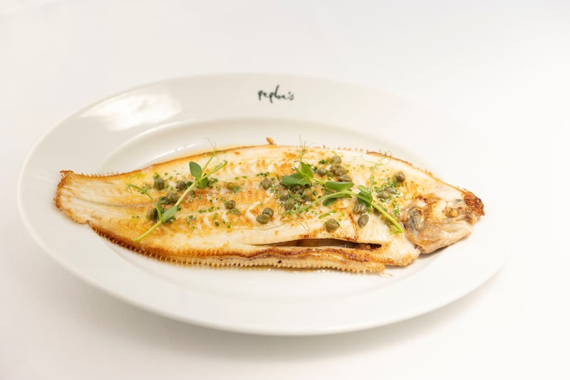 Peploe's Restaurant: Black Sole on the Bone, Lemon, Caper and Herb Butter. Photograph: Tom Honan/The Irish Times.