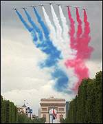 Planes over the Arc de Triomphe