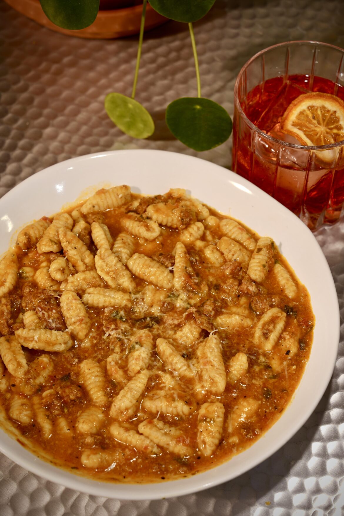 Mallreddus with Sausage Ragù. Mallreddus with Sausage Ragù.