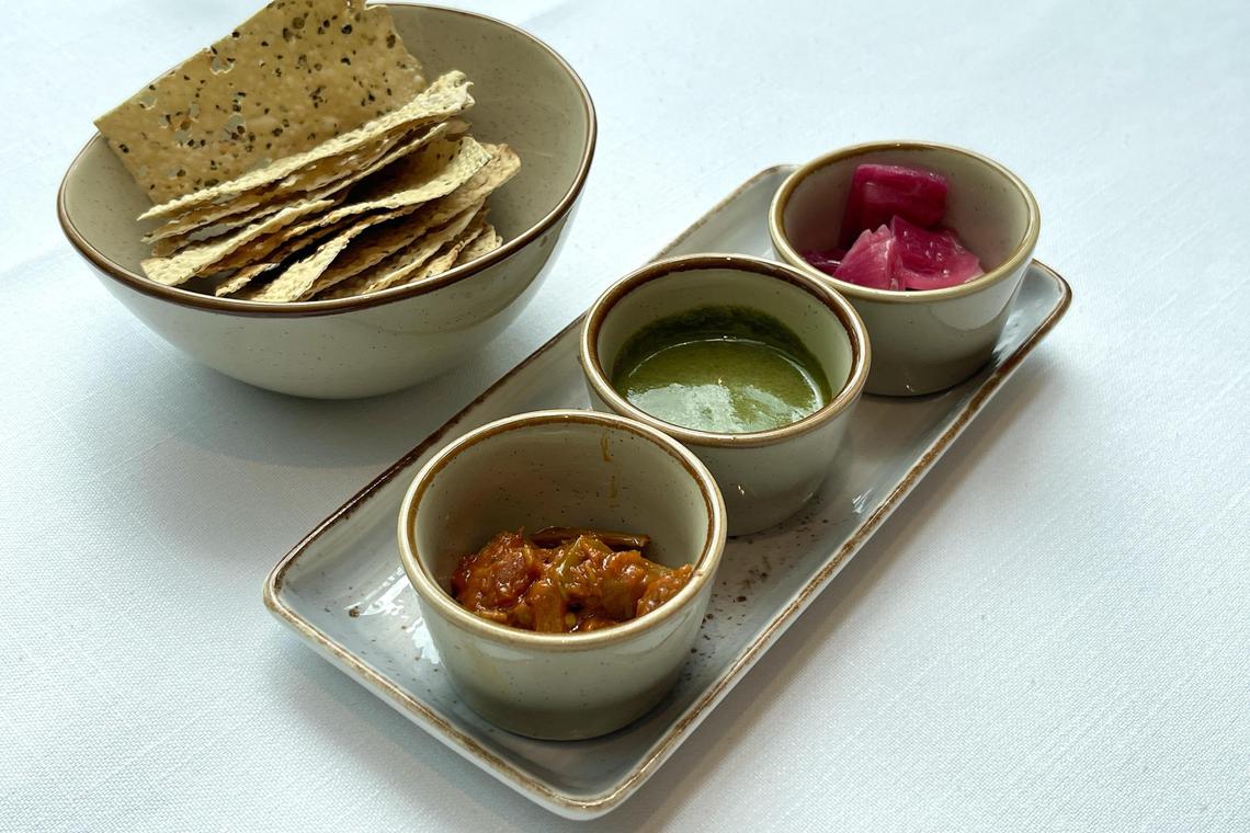hkpicks09 - Housemade pappadum and condiments which are served complimentary at Sansara. 


Byline: Hedy Khoo
