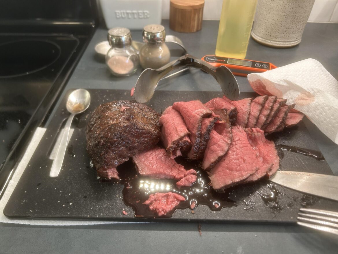 First time making roast beef instead of using the slow cooker. 129f for 6hrs finished in cast iron. Never going back.