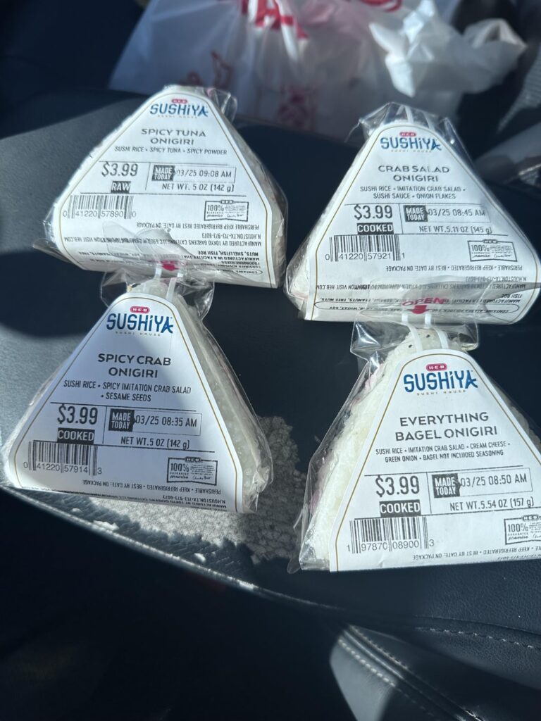 Found four flavors of onigri at my local grocery store