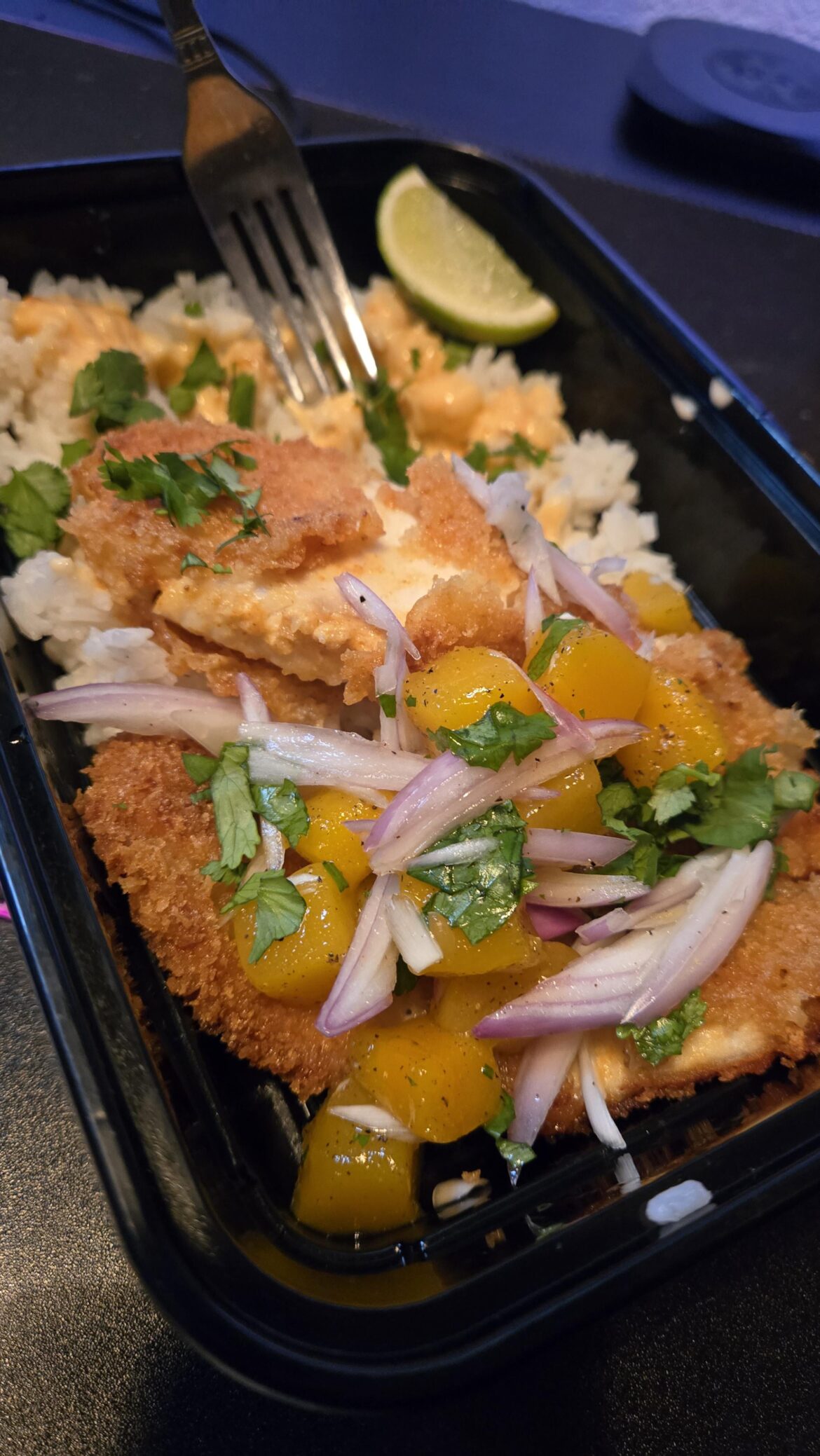 Panko-Crusted Tilapia with Mango Salsa