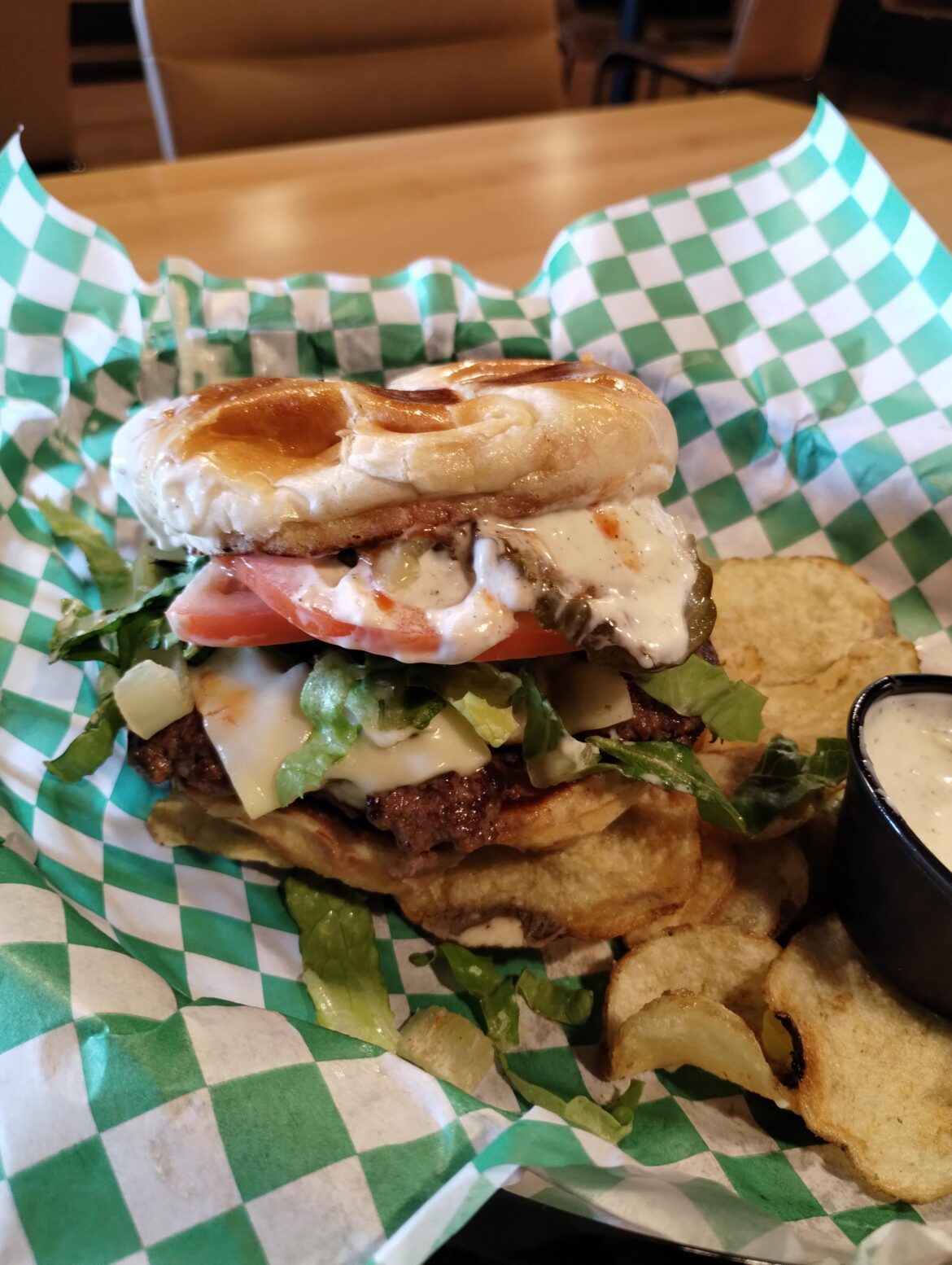 Double smash burger The Toledo Pickle Co.