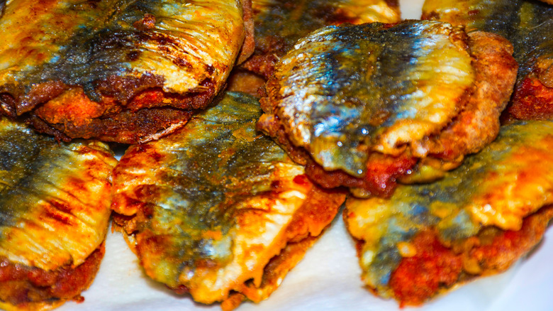 Close-up of anchovies