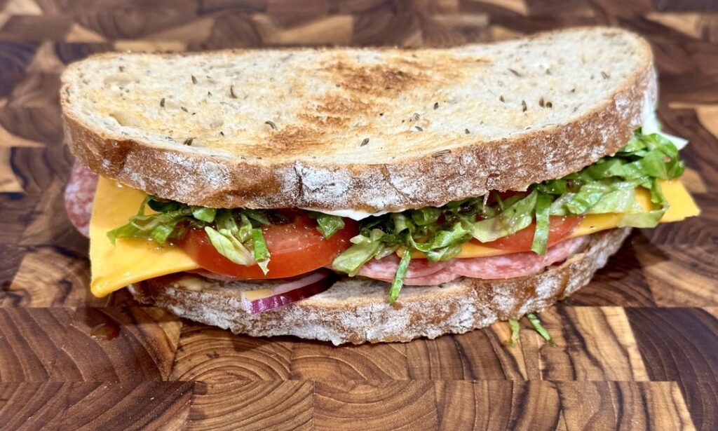 this is a homemade cold sandwich dump.