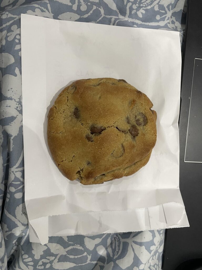 how many calories in this huge chocolat chip cookie?