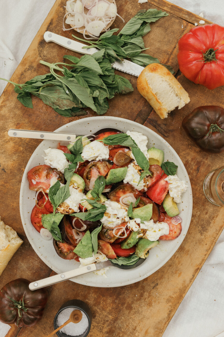 Avocado Caprese Salad Mediterranean Diet
