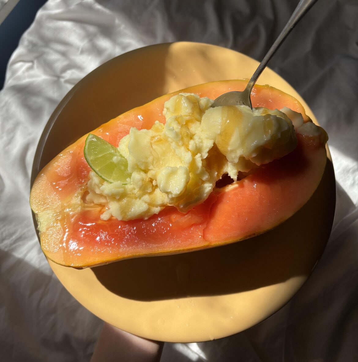 Pina colada esque papaya boat 🫡