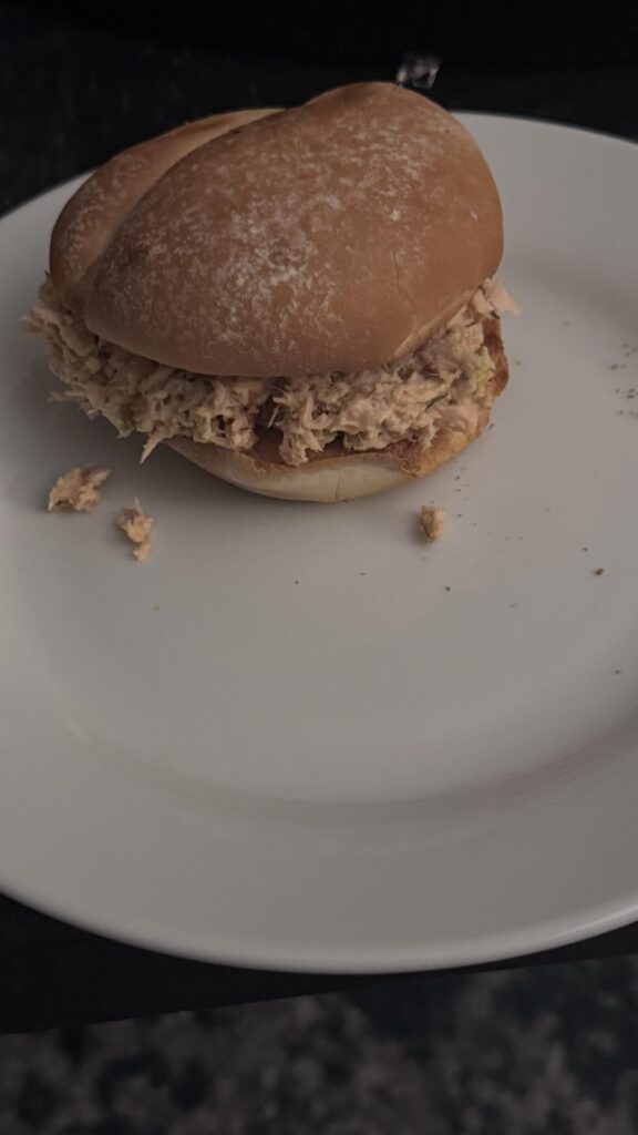 Tuna salad sandwich after 6 shots of jack daniel’s