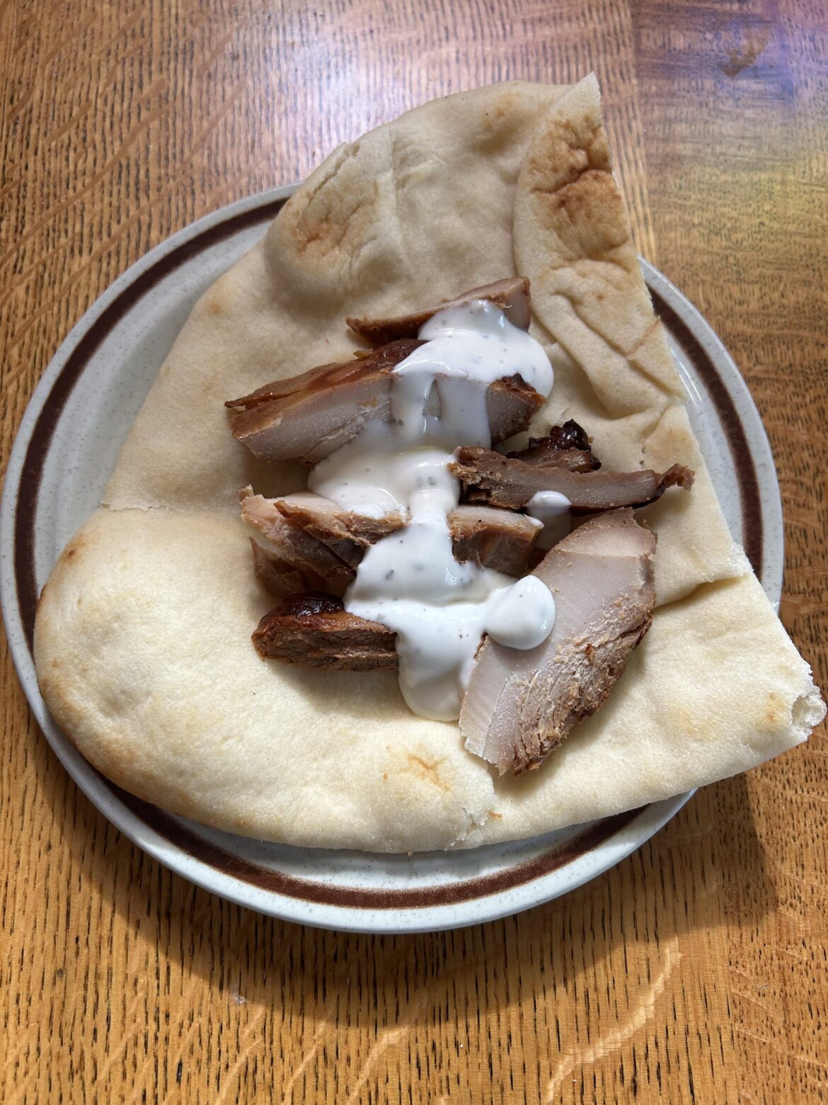 chicken teriyaki ranch on naan... i should probably get checked for depression