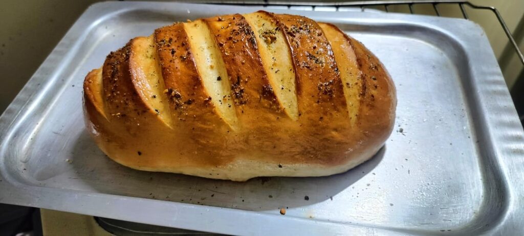 Made some quick garlic bread