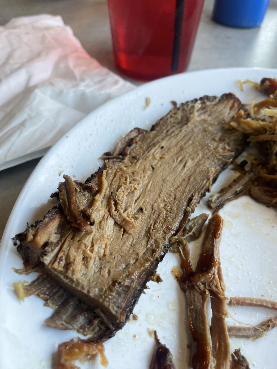BBQ restaurant in Indiana. I already knew it would be mediocre at best. But why did they have to treat the brisket as poorly as possible