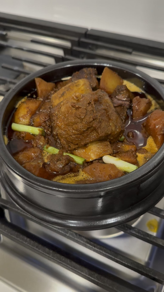 Galbijjim (instant pot then finished in a dolsot)